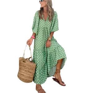 Vrouwen Maxikjole Relaxed Chic Lichte Stof