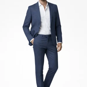 Colbert bi-stretch blauw