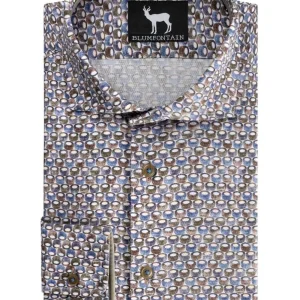 cirkelprint blauwbruin ML7