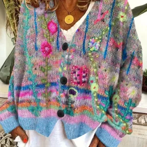 Dames Cardigan Retro Stijl