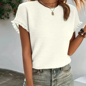 Dames T-shirt Casual Zomer Katoen