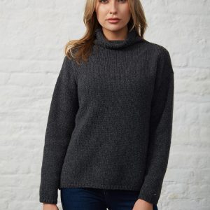 Ierse Wollen Trui | Charcoal