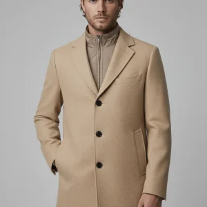 Coat windvanger camel