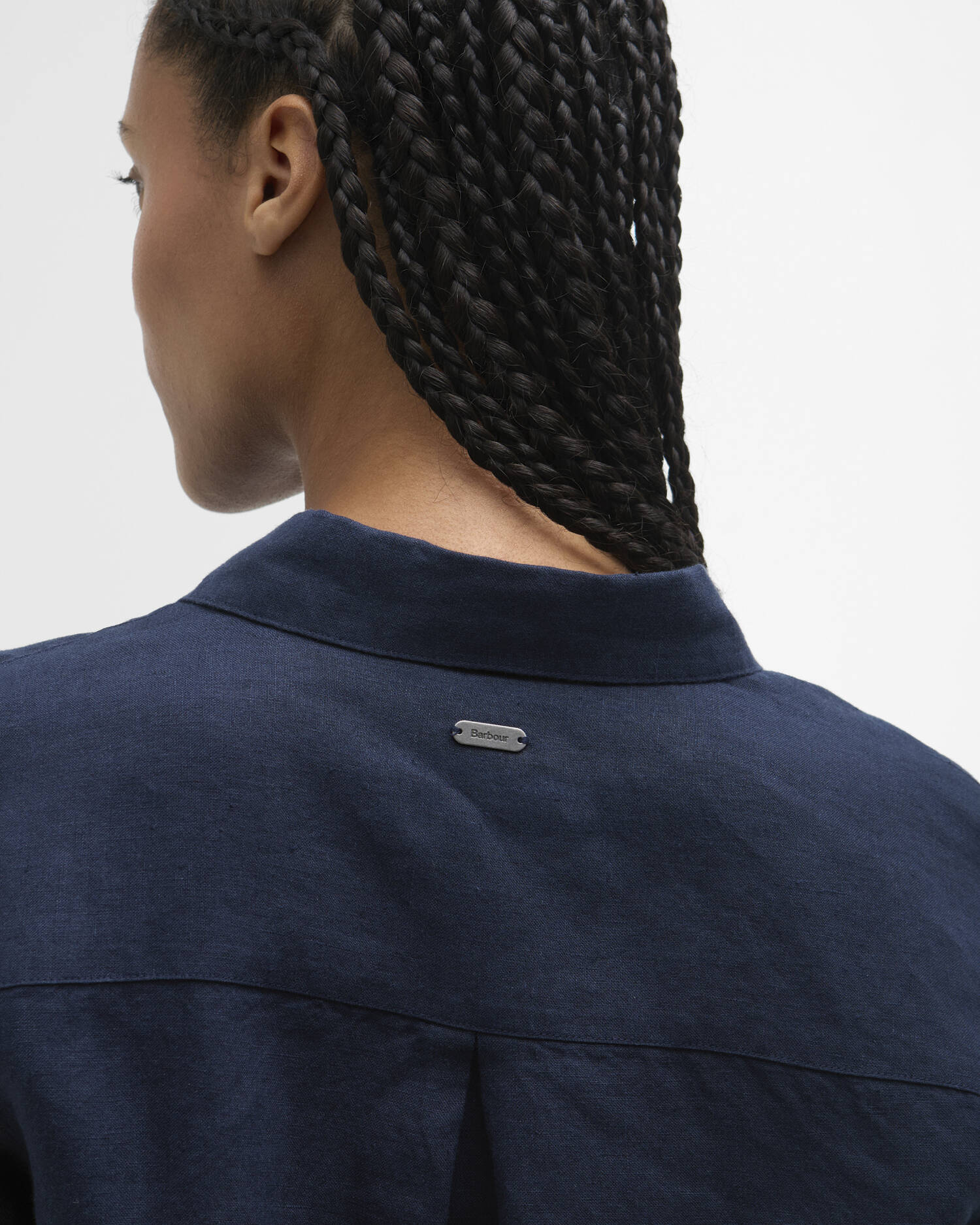 Linnen Blouse | Navy - Afbeelding 4