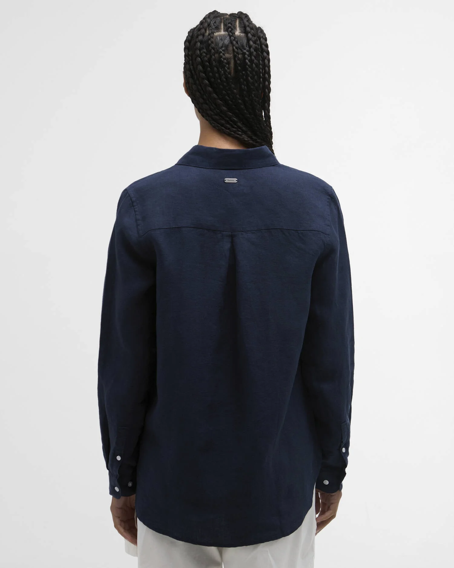 Linnen Blouse | Navy - Afbeelding 5
