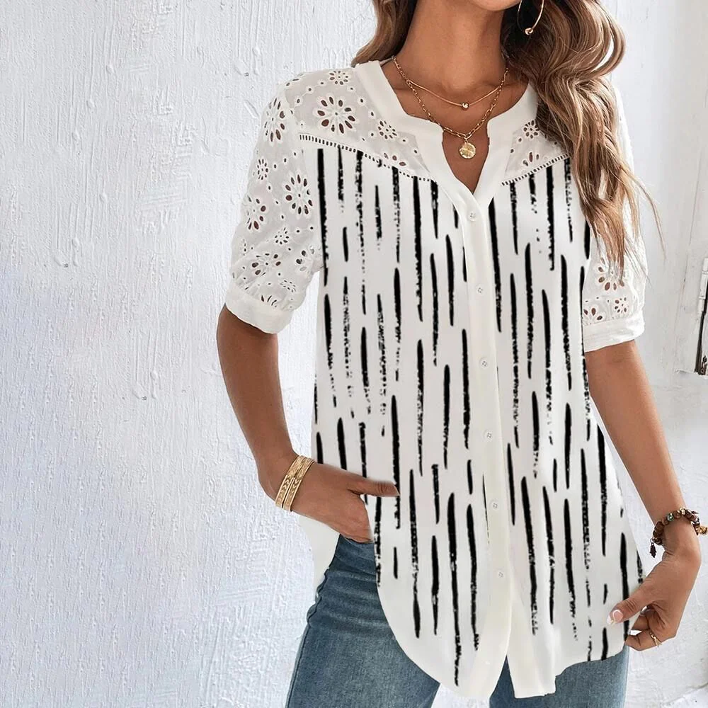 Dames Blouse Met Speelse Print En Perfecte Pasvorm - Afbeelding 7